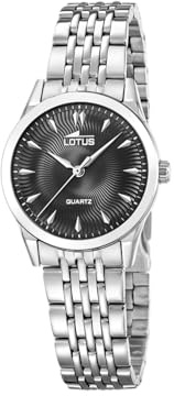 Lotus Damenuhr Analog aus Edelstahl 316L | Quarzuhr, Widerstandsfähiges Mineralglas, Wasserdicht 5 ATM, 19058/6, Classic Steel