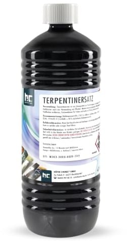 Höfer Chemie Terpentin-Ersatz 1 L | Universal Lösungsmittel zur Reinigung von Pinseln, Farbrollen & Bürsten, Entfernt Farbflecken, Harz & Kleberückstände