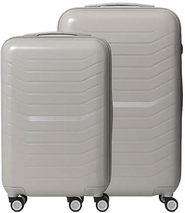 Relaxdays Kofferset, 2-teilig, 4 Rollen, Hartschale, 2 Größen, Teleskopgriff, TSA-Zahlenschloss, Reisekoffer, Farbwahl