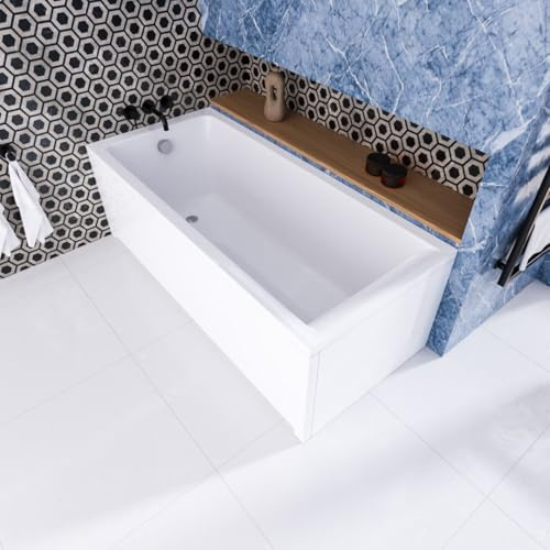 ECOLAM Badewanne Savia 160x70 Schürze Wanne Acrylwanne Rechteck Ablauf Füße | Weltbekannter Hersteller Top Qualität echtes Sanitäracryl modern Verkleidung keine Fliesen nötig