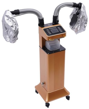 Vaporisateur Cheveux Nano Vapeur 650W, Nano Cheveux Vaporisateur Anion mit Réservoir 800ml, Minuterie Processeur Capillaire sur Pied avec Roulettes pour Salon de Coiffure