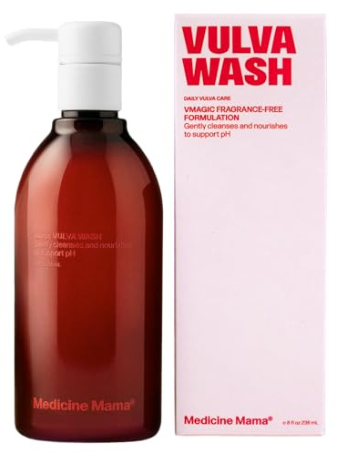 Medicine Mama's Apothecary Vmagic Gentle Feminine Wash pH Balanced to Cleanse and Rejuvenate Intimate Skin with Chamomile, Collagen, Vitamin E and Sage – Hormone Free — 8 oz