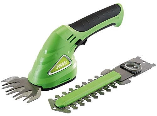 Draper Cordless Grass Shears 7.2 V | Hand Held Mini Hedge Strimmer | Lightweight Multi-Blade Functionality | 53216