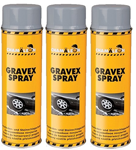 Chamäleon Unterbodenschutz 500ml Spray schwarz, weiß, grau Bitumen Sprühdose Steinschlagschutz Karroseriereparatur (grau, 3)