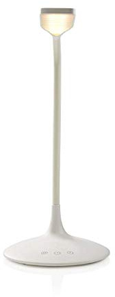 NEDIS - Dimmbare LED-Tischleuchte - Tastenbedienung - 3 Licht-Modi - Kaltweiss, Warmweiss, Naturweiss - Lithium Akku 2200 mAh - 250 lm - 6 W - Dimmbar - Timerfunktion - Leuchtdauer 2.5 h, LTLG3M1WT2