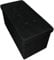 HomeHarmony® Quilted Top Folding Storage Ottoman Seat, Stool, Toy Storage Box Linen Look (Black, Large)