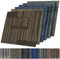 Design Teppichfliesen Linz 50x50 cm selbstliegend - 1 m² Set - strapazierfähiger Teppich Bodenbelag mit hochwertigem Schlingenflor - antistatisch mit Bitumen Rücken (Blau, 4 Stück)