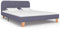 vidaXL Polsterbett Klassisch Stoffbett Ehebett Bett Doppelbett Bettgestell Bettrahmen Lattenrost Schlafzimmerbett Hellgrau Stoff 140x200cm