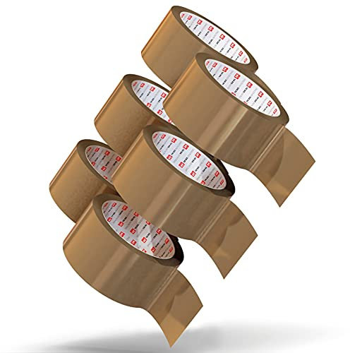 LILENO HOME Klebeband Braun 50mm x 66m [12 Rollen] leise abrollend - Paketklebeband Braun - Breites Packband als Packing Tape-Set - Braunes Paketband als Paket Klebeband