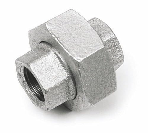 KNM Trade Verschraubung Rohrverbindung Verzinkt 5/4 Silber | Temperguss, langlebig, max. 110°C, 20 Bar, hohe Dichtigkeit, einfache Montage