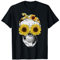 Totenkopf Sonnenblume Shirt Floral Bandana Skelett Kopf T-Shirt