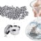 SkingHong Stainless Steel Cleaning Beads Balls 1200 Pieces with Strainer Set, Multifunctional Cleaning Tools for Decanter, Vase, Wine Glass Carafe, Bottles Cleaning Brush