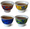 Tazza da tè in porcellana con drago GongfuTea per accorciare, 4 pezzi, multicolore