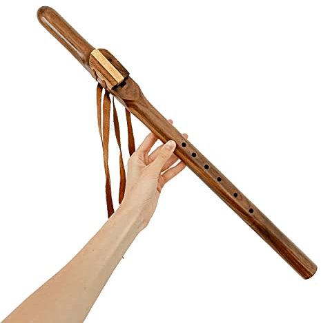 432 Hz Walnuss-Querflöte F# – handgefertigt aus nachhaltigem Holz