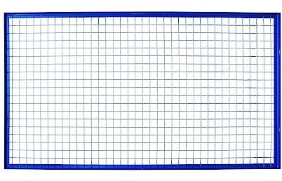 Palettenregal-Drahtgitter-Rückwand für S610-M18, 1500 x 1825 mm (H x B), blau/verzinkt, 50 x 50 mm Maschenweite