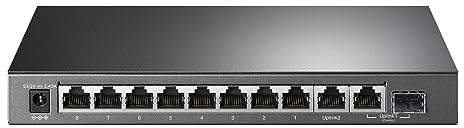 TP-Link TL-SG1210MP, Switch PoE Gigabit a 8 porte, 8 porte PoE+ a 123 W, con 2 porte Uplink Gigabit + 1 slot SFP combinato, Plug & Play, estendi, modalità di priorità e isolamento, protezione limitata