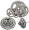 MAXSTRENGTH Tri-grip Iron Cast 2 5cm Olympic Weight Plates Set 7.5 KG, 10 KG, 15 KG Free Lifting, Barbells, Dumbbells - Ideal for Home Gym & Training (15 x 2 = 30 KG)