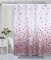 VIROSA Tenda da doccia a mosaico rosso anti muffa, resistente alla muffa, dimensioni 180 x 180 cm, tessuto idrorepellente 100% poliestere (rosso mosaico)