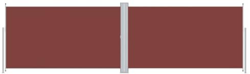 vidaXL Seitenmarkise Ausziehbar Sonnenschutz Sichtschutz Windschutz Seitenwandmarkise Seitenrollo Markise Balkon Garten Terrasse Braun 160x600cm
