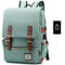 HASAGEI Mochila Unisex de Lona Mochila del Ordenador Portátil Escolar Vuelta al Cole