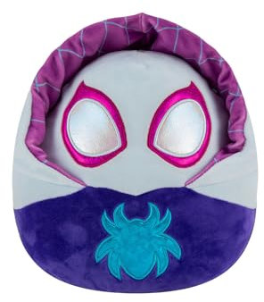 Squishmallows Marvel SQK0461 Ghost Spider Plüsch, 25,4 cm – fügen Sie sie Ihrem Squad hinzu, ultraweiches Stofftier, klein, offizielles Kelly-Spielzeug, mehrfarbig