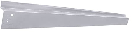 Rasenkante Abschlussstück mit Radlauf Metall 1130 x 40 x 0,9 mm Beeteinfassung und Wegbegrenzung, Set:3er Set