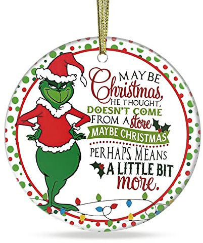 Nymerianoble Weihnachtsschmuck – Lustige Grinch 02 Weihnachtsbaumschmuck