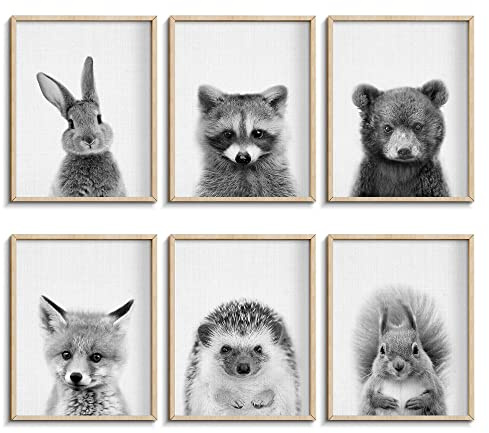 EPHANY Baby-Tier-Poster und -drucke, Leinwandgemälde, Kinderzimmer, Schwein, Wandkunst, Ferkeldruck, Wandkunst, nordisches Bild, Kinderzimmer-Dekoration (YMX018, 20 x 25 cm))