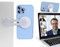 WeLohas Magnetische Handyhalterung für Laptop, Durchgangskamerahalterung für iOS 16/macOS 13 Ventura, geeignet für iMac, Tesla Model 3/X/Y/S & iPhone 15/14/13/12, verstellbare Laptop-Handyhalterung
