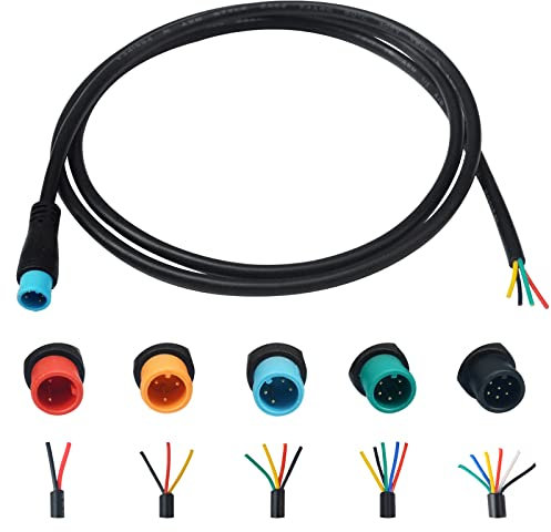 baluoqi Verlängerungskabel 2Pin/3Pin/4Pin/5Pin/6Pin wasserdichter Stecker mit einem einzelnen Stecker DIY Ebike Linie für elektrisches Fahrrad Licht/Ebrake/Anzeige Ebike Teile (4Pin männlich)