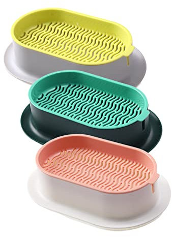 CUCUFA 3pcs Katzengras Pflanzer, Plastik Katze Gras Sprouter Katzenminze Katze Grasbox Innen im Freien im Freien kostenlose Kindergartenkatze für Haustier