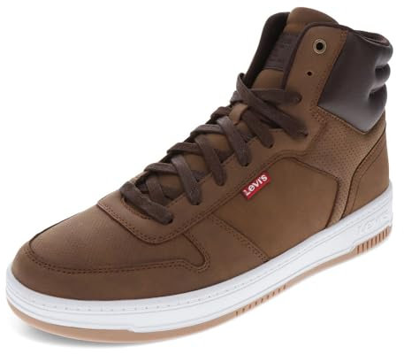 Levi's Mens Drive Hi CBL Vegan Leather Casual Hightop Sneaker Shoe, Tan/Brown, 8.5 UK