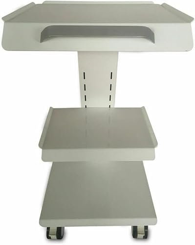 3 Böden Weiß Medical Dental Lab Servierwagen Stahlplatte Serving Lab Trolley Laborwagen Tragbar Abräumwagen Cart Transportwagen Rollwagen Zahnwagen, Medizinischer Wagen | 410x360x770mm |