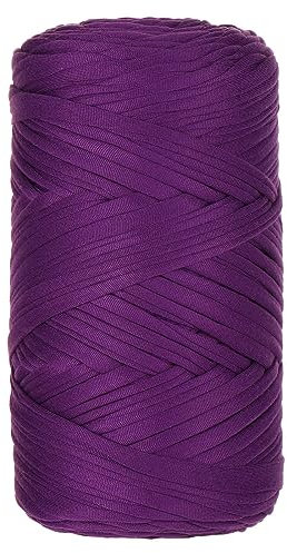 BaoT8YLu Fettuccia per Borse a Uncinetto, 400g/120m Filato di Poliestere per Uncinetto, Filo Uncinetto Grosso per Borse/Cestini/Tappeti all'Uncinetto, Fai da Te, Decorazioni, Artigianato