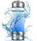 Hydrogen Water Bottle, 420ML Hydrogen Water Bottle Generator with Hook, Hydrogen Water Ionizer Machine with SPE and PEM Technology, Hydrogen Rich Water Glass Health Cup for Anti Ageing (Silver)