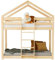 ADEKO Hüttenbett DMPN 70x140 aus Holz Etagenbett Kinderbett Kinderzimmermöbel, Bett mit Lattenrost, Verschiedene Varianten