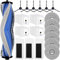 LADYSONS Zubehörset für ECOVACS DEEBOT T30 PRO Omni / T30 Omni / T30 Max Saugroboter, 1 Gummi-Hauptbürste 4 Staubbeutel 6 Wischtücher 3 Filter 6 Seitenbürsten, Ersatzteile Saugroboter Zubehör