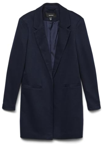 VERO MODA Damen Vmverina Ls Long Noos, Navy Blazer, 34