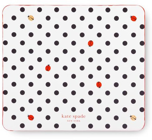 kate spade new york Faux Leather Mouse Pad, 9 x 8 Mouse Pad with Non-Slip Back, Beautiful Mouse Pad for Office Desk, Ladybug