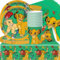 El Rey L-eón Vajilla para Fiestas, L-ion Vajilla,Cubiertos Fiesta El Rey Leó-n,Suministros para Fiestas de Platos,Plato, mantel Servilletas, Vasos （41PCS 10 personas）