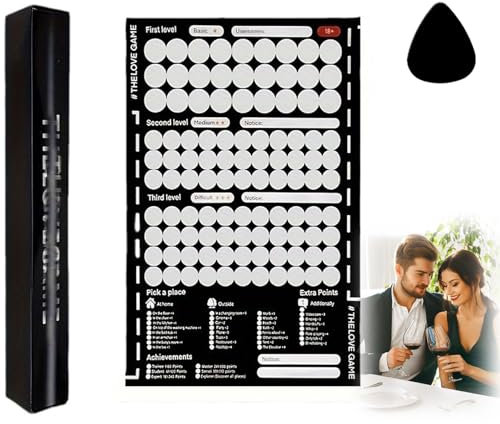 Love Game Poster,100 Date-Ideen Rubbelposter, Date Night Game Creative Scratch Off Poster,Lustige Interaktive Date-Ideen Zum Rubbeln, Geburtstagsgeschenke für Boyfriend Frauen