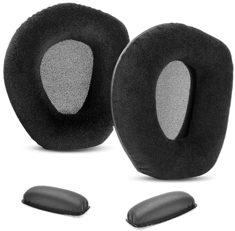 DowiTech Weiche Ersatz Ohrpolster & Kopfband Kompatibel mit Sennheiser HDR165 HDR175 RS165 RS175 Headsets Kopfhörer Ohrpolster mit Bequemem Stoff und Memory-Schaum