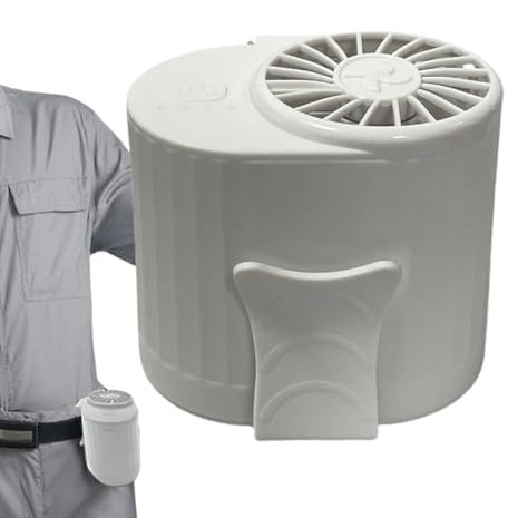 Waist Clip Fan | Rechargeable Battery Powered Belt Clip on Fan | 4-Speed Adjustable Portable Fan with Strong Airflow | Perfect Personal Fan
