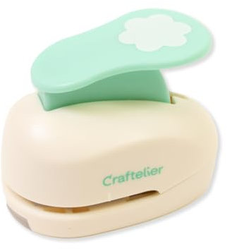Craftelier - Blumenlocher mit einem Durchmesser von 2,54 cm (1 Zoll) mit Druckhebel | geeignet für Papier und Karton | ideal für Bastelprojekte und Scrapbooking | Größe ca. 7 x 4,5 x 6 cm