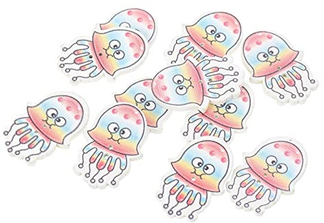 HOODANCOS 100stücke Holz Fisch Knöpfe Dekorative Zwei Knöpfe Für Handwerk Basteln Scrapbooking Und Kreative Projekte