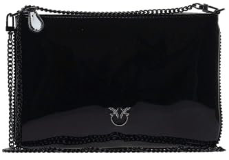Pinko Pochette Flat Classic in vernice nera da donna UNI