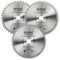 (PACK OF 3) 260mm x 30mm Bore x 40T 60T & 80T TCT Circular Wood Saw Blades Includes 25mm 20mm & 16mm Bore Reduction Rings. Compatible with Festool Bosch Makita Dewalt Circular Saw Etc.