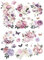 Joeyan Rub On Sticker Blumen Großformat Möbelaufkleber (2 Stück 42 * 30cm) Transferfolie Möbel Easy Rub On Folie zum Basteln und Dekorieren für DIY Glas Holz Keramik Metall Leinwand Porzellan Papier