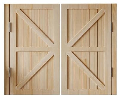 Schwingtüren aus Holz für Küche, Veranda, Badezimmer, Bar, Café, Western-Stil, Innenteilung, Doppeltür-Schaukel, halbe Tür, Holzfarbe (120 x 90 cm)