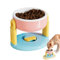Gamelle surélevée et inclinée pour chat - Gamelles surélevées et inclinées - Hauteur réglable - Pour petits chiens - Ventouse pour chaton, chiot